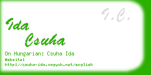 ida csuha business card